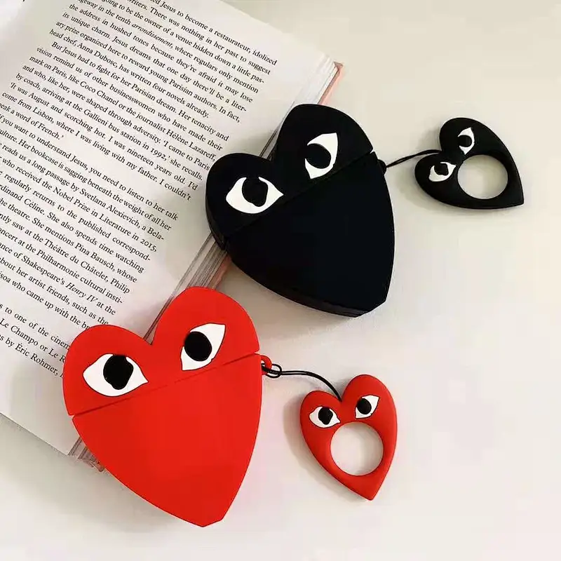 For Airpod 1/2 Case Cover Protective Cute Heart-shaped Silicone Cartoon Case For Airpods Wholesale